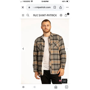 Men's Rue Saint-Patrick OverShirt XL Grey